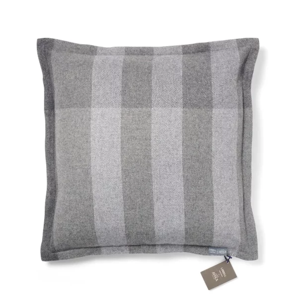 Liddell Cashmere Blend Grey Stripe Cushion
