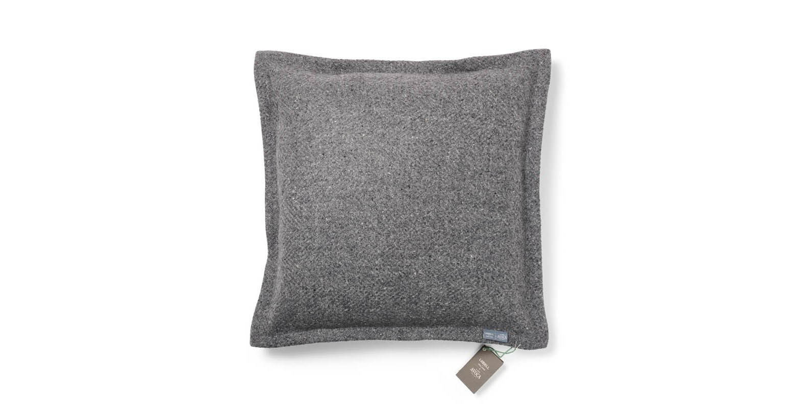 Liddell Mohair Magery Slate Grey Tweed Cushion Vision Linens Home