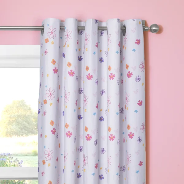 Charlotte Thomas Unicorn Lined Curtains with Eyelets (Pair)