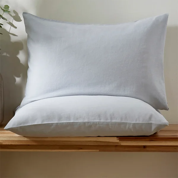 Martex Touch of Linen Ice Blue Pillowcase Pair