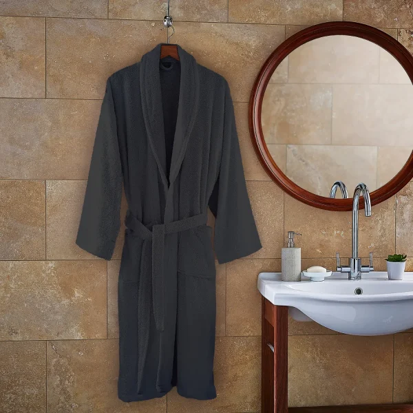 Martex Charcoal Cotton Terry Towelling Robe