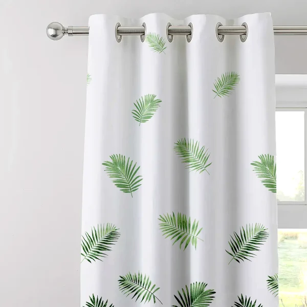 Charlotte Thomas Fern Eyelet Curtains + Tiebacks (Pair)