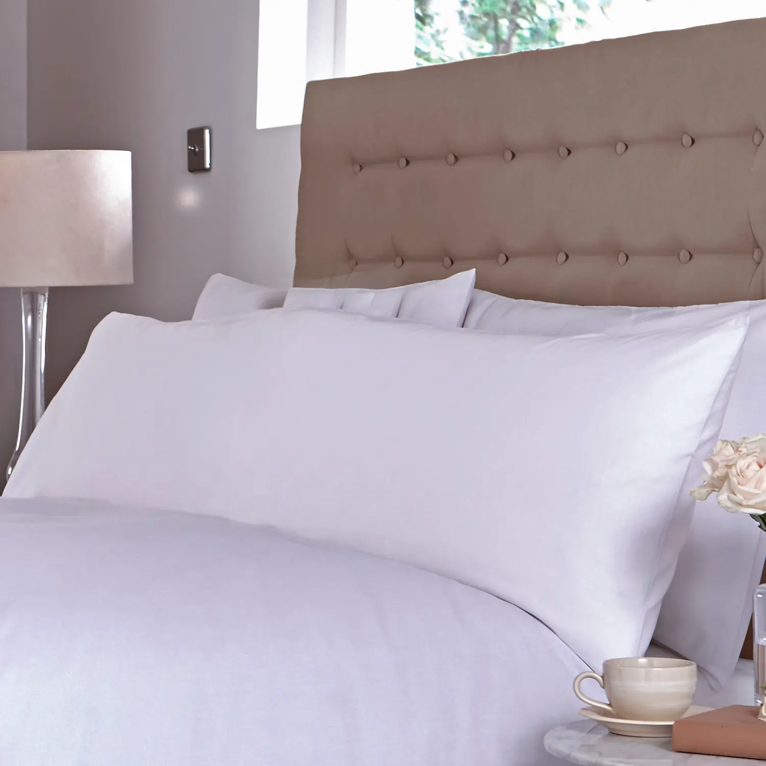 Charlotte Thomas White Sestina Bolster Pillowcase 50 X 137Cm