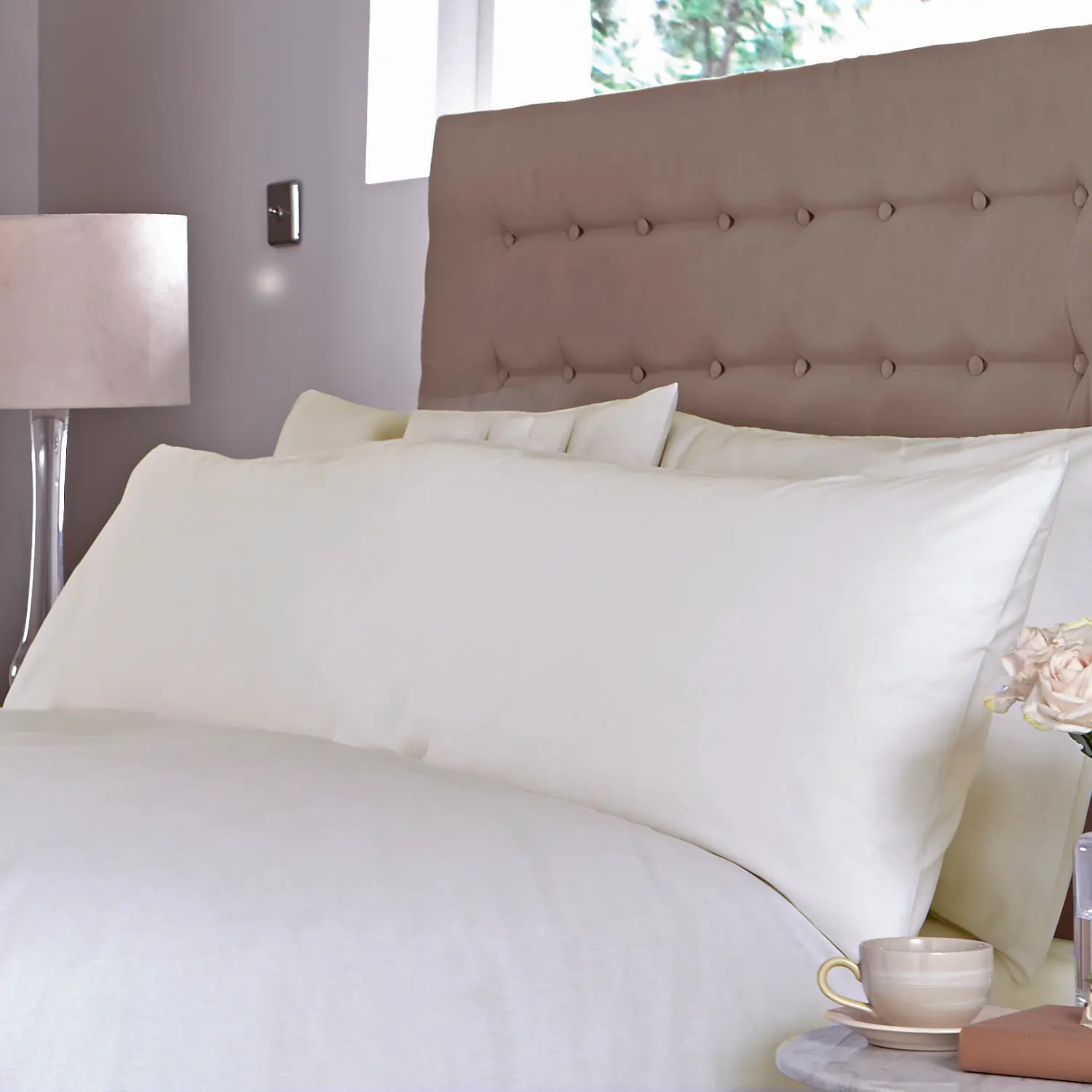 Charlotte Thomas Ivory Sestina Bolster Pillowcase 50 X 137Cm