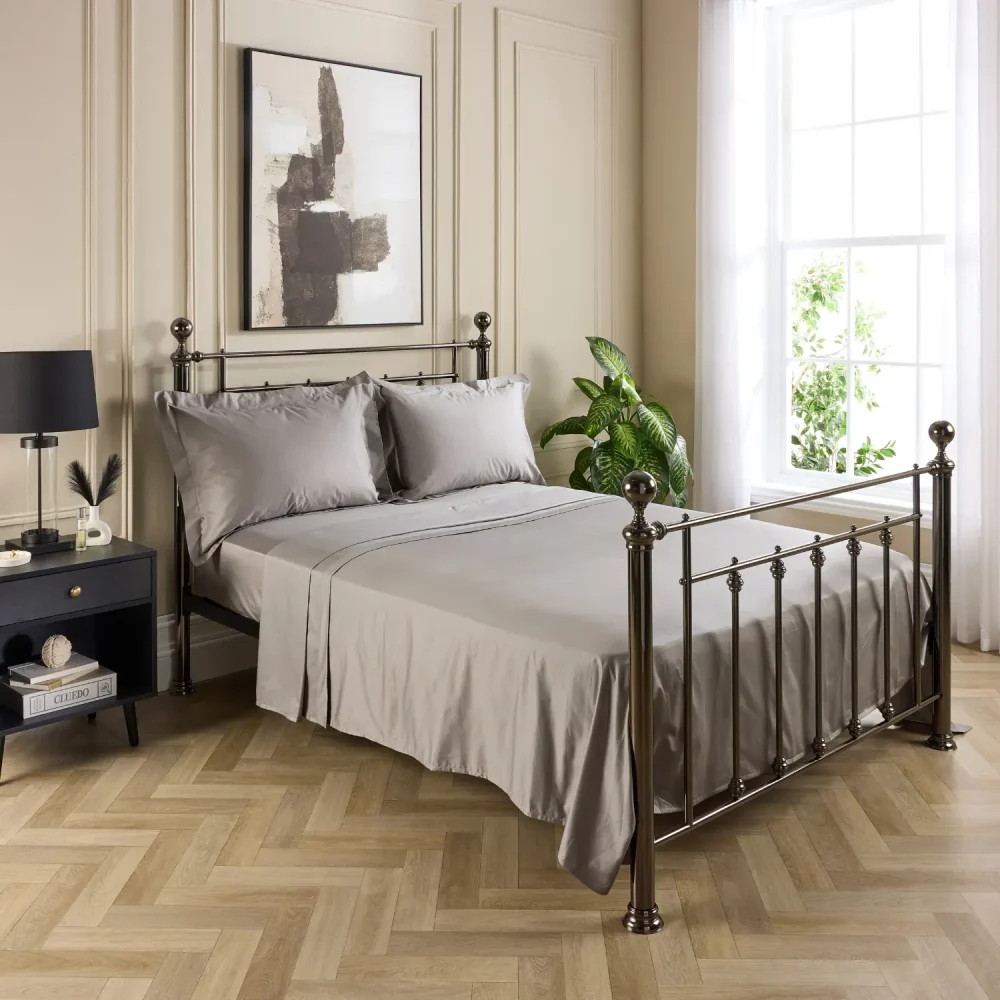 Hotel Pure Luxury 5 Star Flat Sheet - Grey - 1