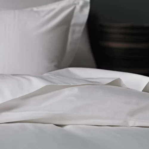 Liddell Classic Sateen Plain Flat Sheet Close Up
