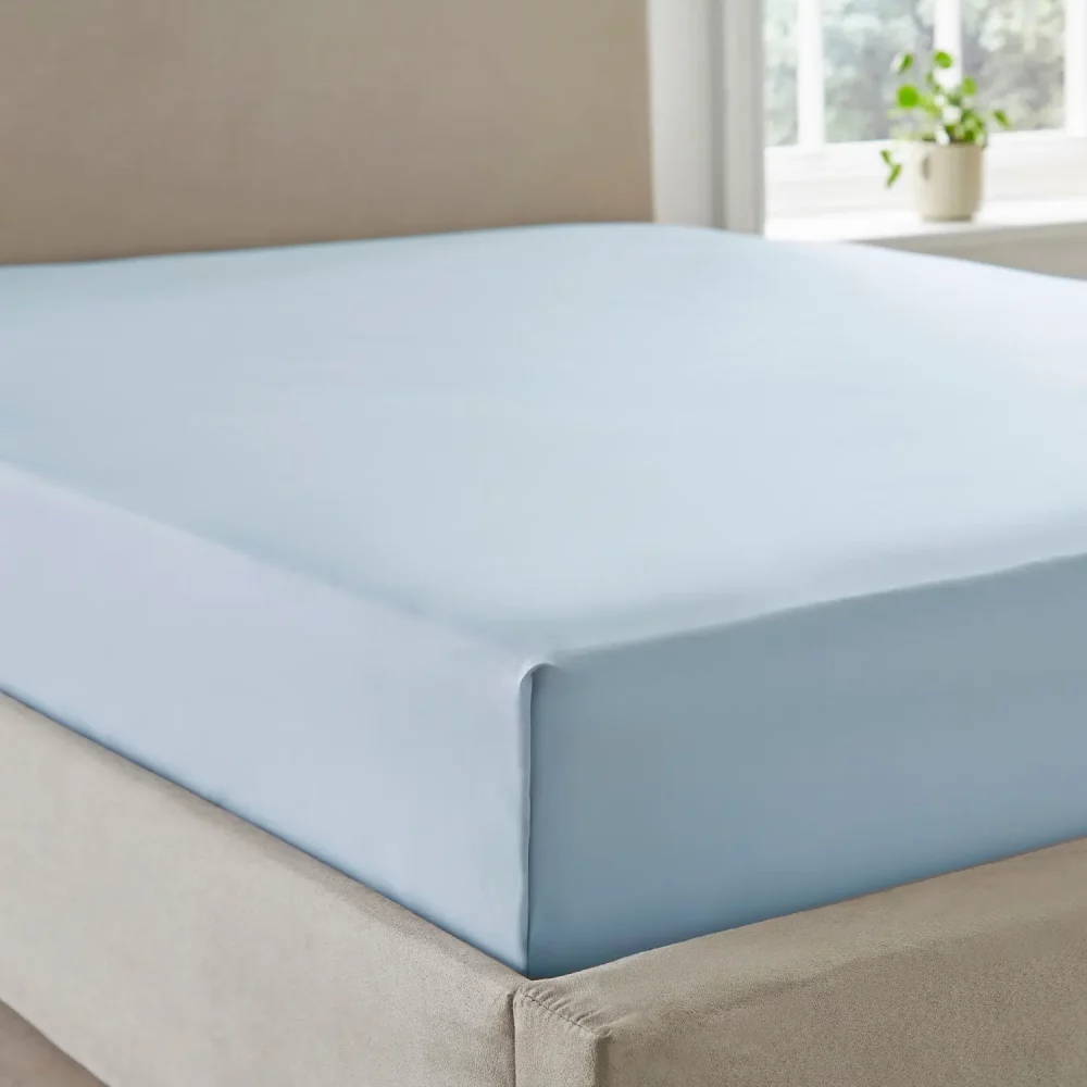 ecopure T200 Organic Cotton Blue Fitted Sheet