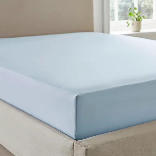 ecopure T200 Organic Cotton Blue Fitted Sheet