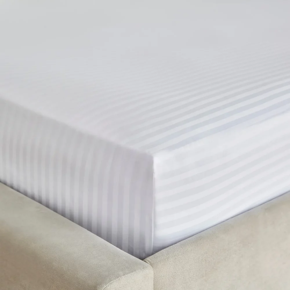 Liddell Touch of Decadence Egyptian Cotton Striped Fitted Sheet Close Up