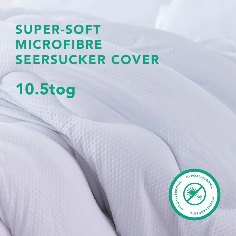 Vision Essentials Seersucker 10.5 Tog Duvet Close Up