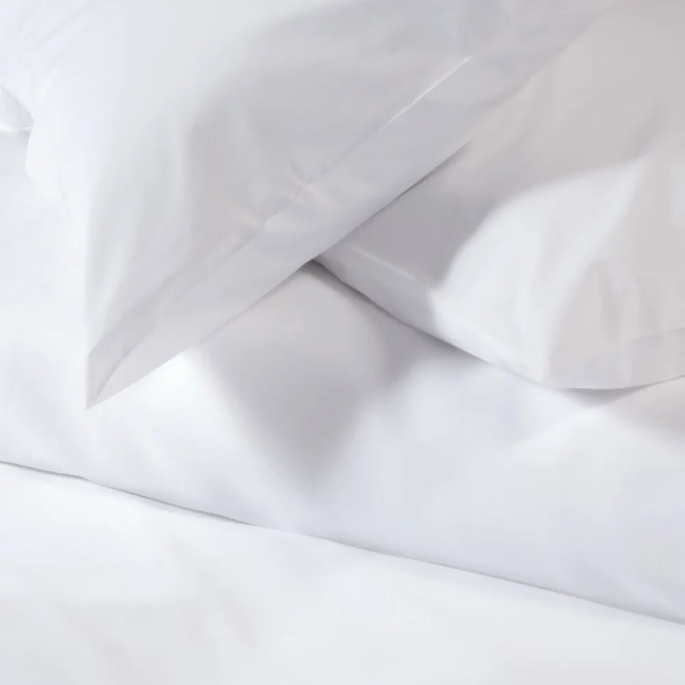 Vision Essentials Cotton Rich Plain Pillowcase Housewife Detail