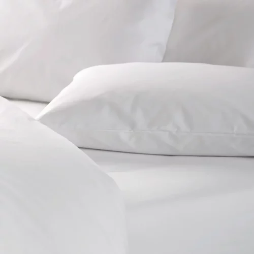 Vision Essentials Polycotton Plain Classic Pillowcase White Detail
