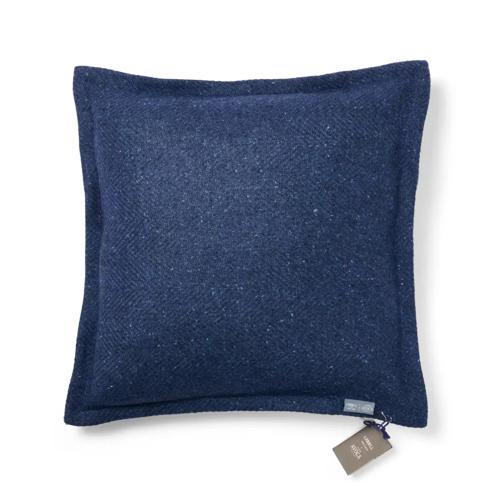 Liddell Mohair Maritime Crolly Navy Tweed Cushion
