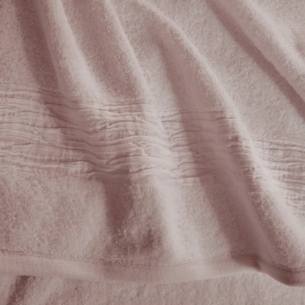 Lazy Linen 600GSM Turkish Cotton Mellow Pink Towel Detail