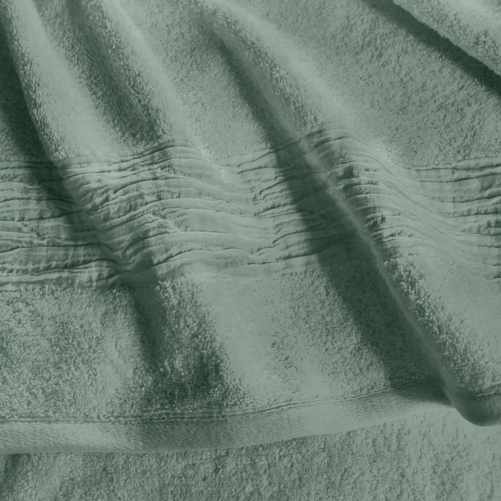Lazy Linen 600GSM Turkish Cotton Sage Towel Detail