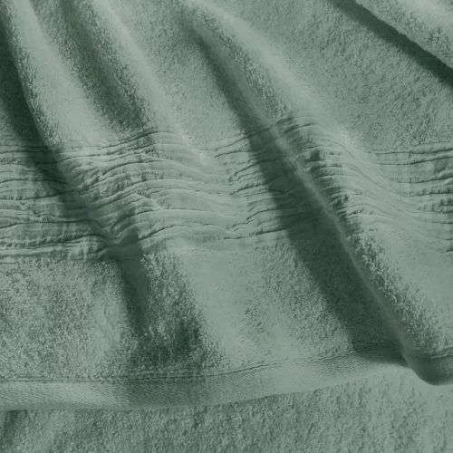 Lazy Linen 600GSM Turkish Cotton Sage Towel Detail
