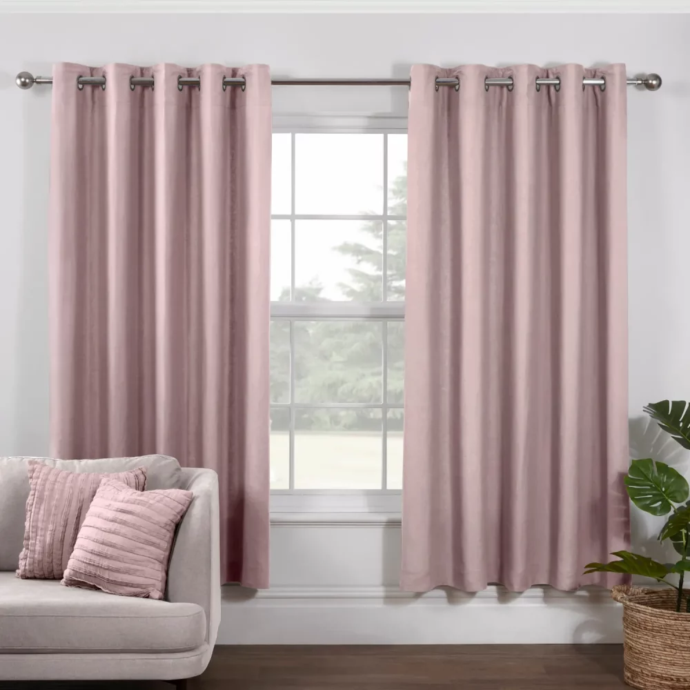V-030354 01 Lazy Linen Curtains Mellow Pink - One Size (1)