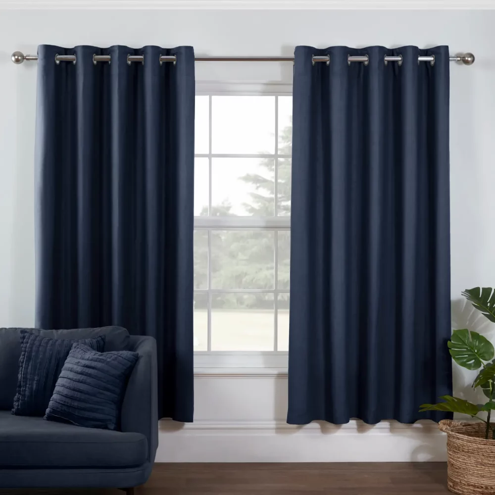 Lazy Linen Navy Curtains