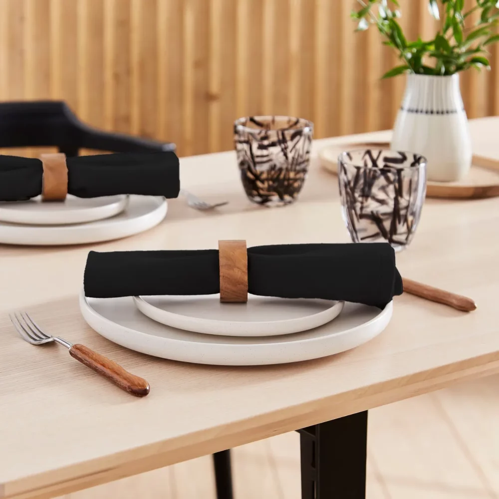 E230 ecopure Recycled Polyester Black Napkins