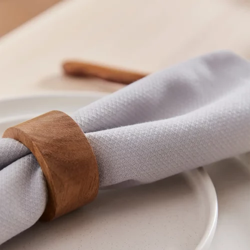 E230 ecopure Recycled Polyester Grey Napkin Detail