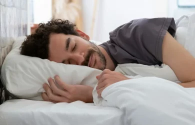 Man Sleeping Comfortably