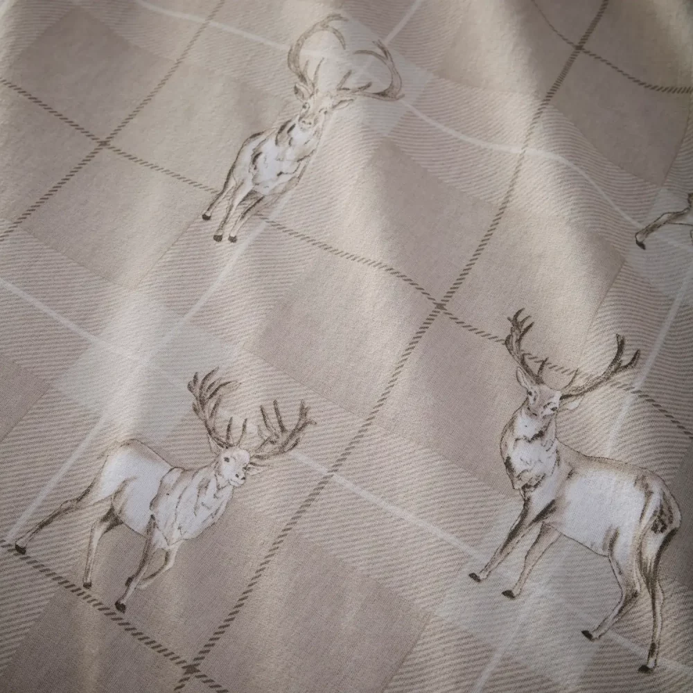 Close up of the duvet cover from the Martex Natural Stag Duvet Cover and Pillowcase Set