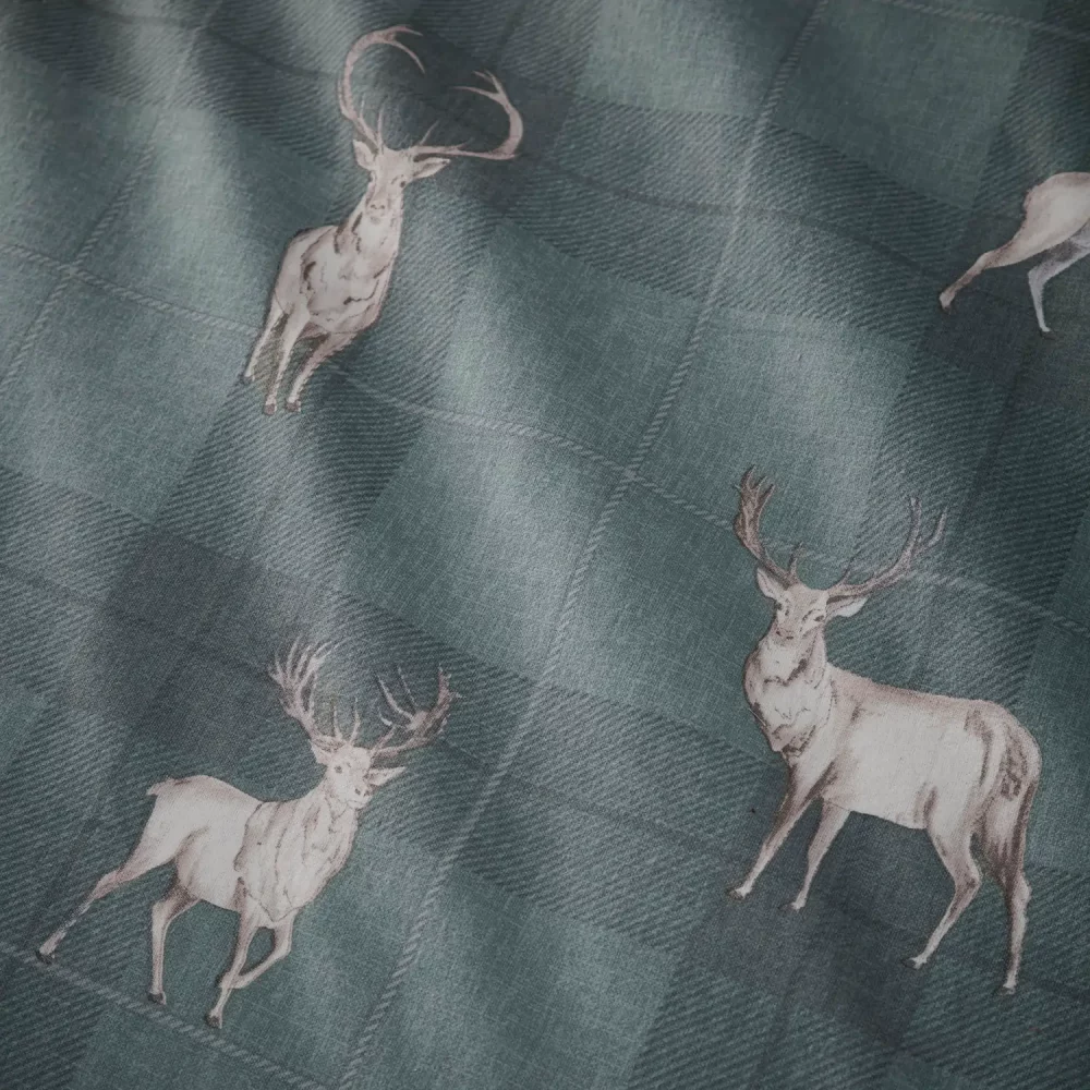 Close up of the duvet cover from the Martex Slate Grey Stag Duvet Cover and Pillowcase Set