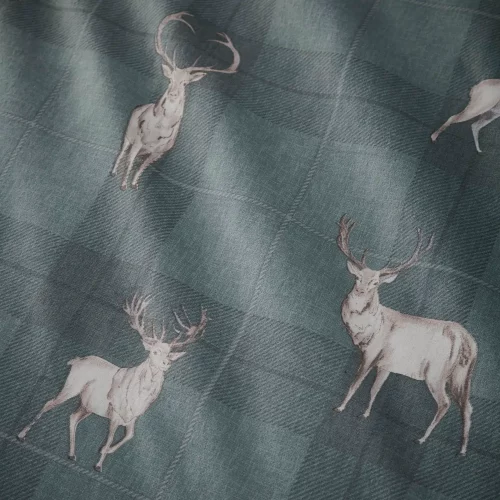 Close up of the duvet cover from the Martex Slate Grey Stag Duvet Cover and Pillowcase Set