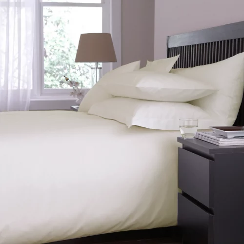 Close up of the Sestina Ivory Duvet Cover