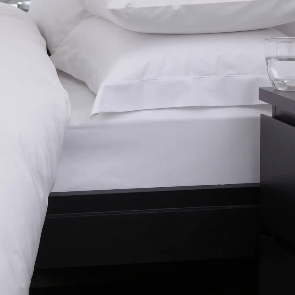 Close up of the Martex Sestina White Fitted Sheet