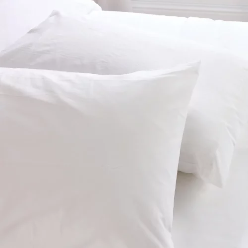 Hotel Pure Luxury cotton percale pillowcases covering two pillows