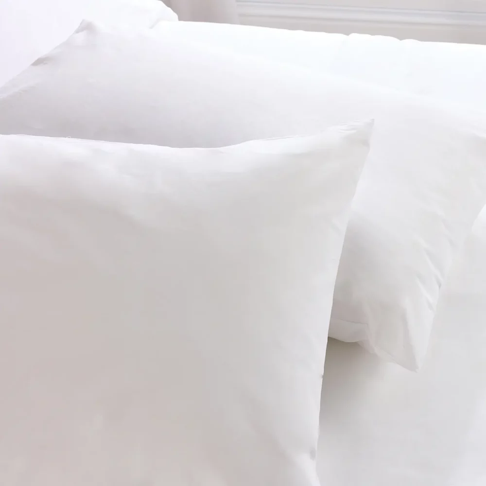 Hotel Pure Luxury cotton percale bag style pillowcases covering two pillows