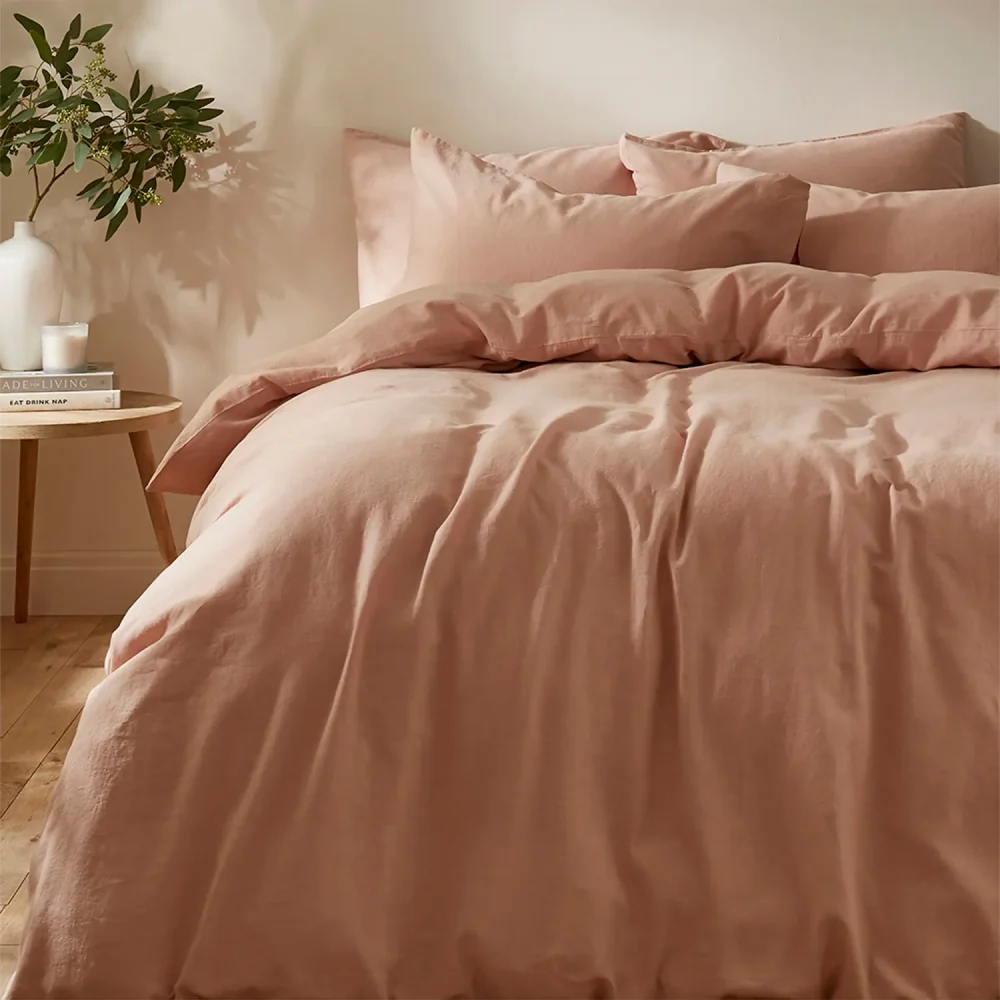 Martex Touch of Linen Seashell Pink Duvet Cover Set