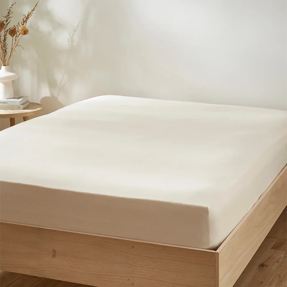 Martex Touch of Linen Creamy Almond Fitted Sheet