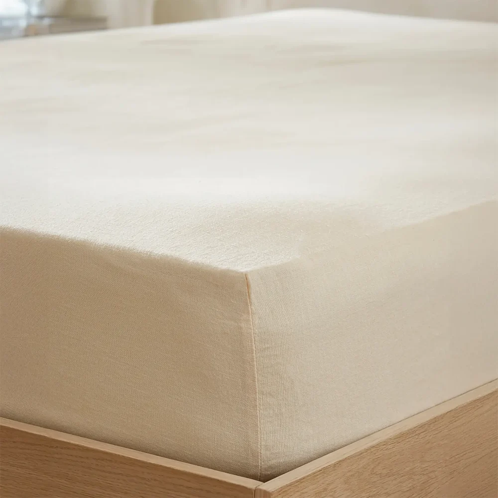 V_S100_LU_TOL_FS_D_CR_Touch_of_Linen_-_CREAMY_ALMOND_-_Fitted_Sheet_05