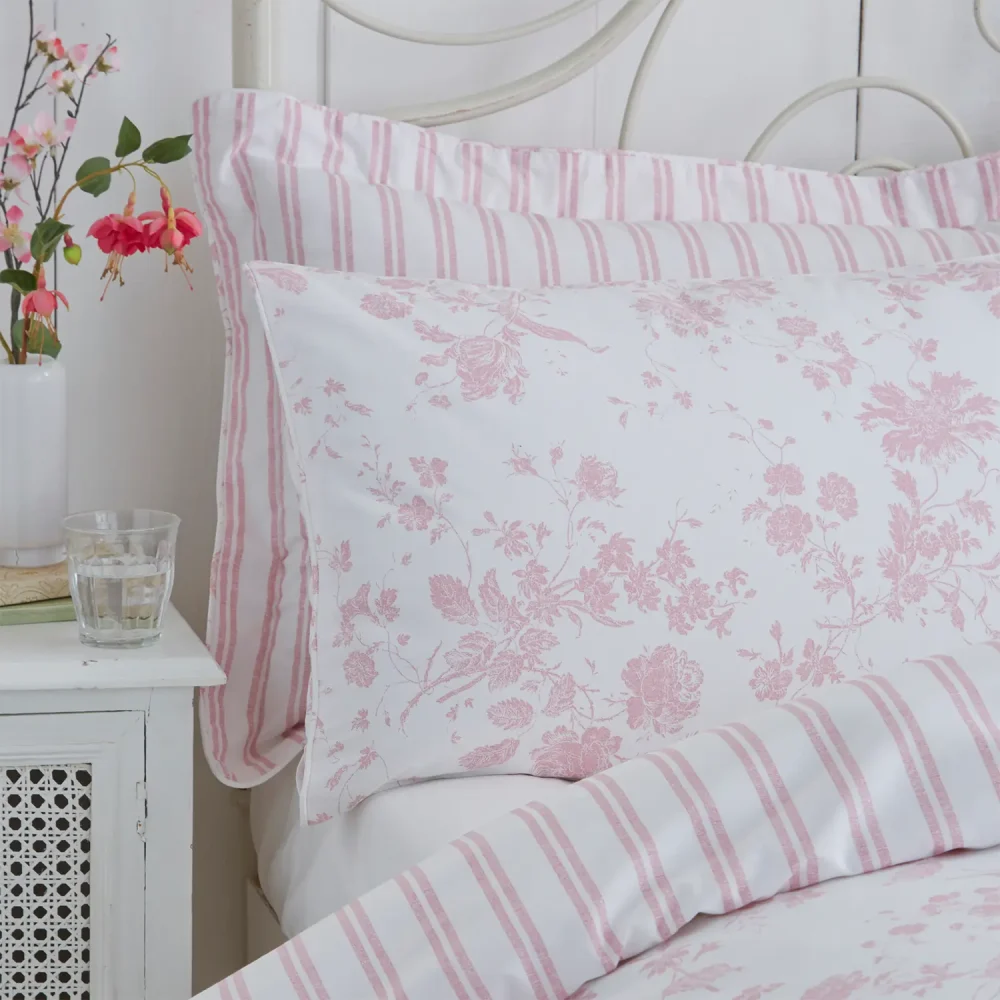 Charlotte Thomas Pink Amelie Duvet Cover Set Close Up