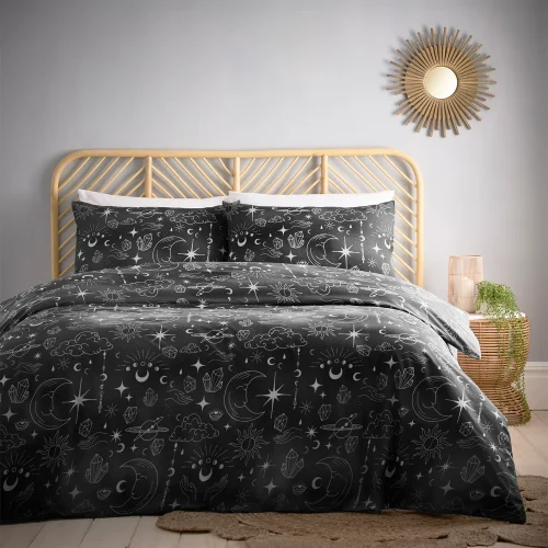 Charlotte Thomas Black Celestial Duvet Cover Set