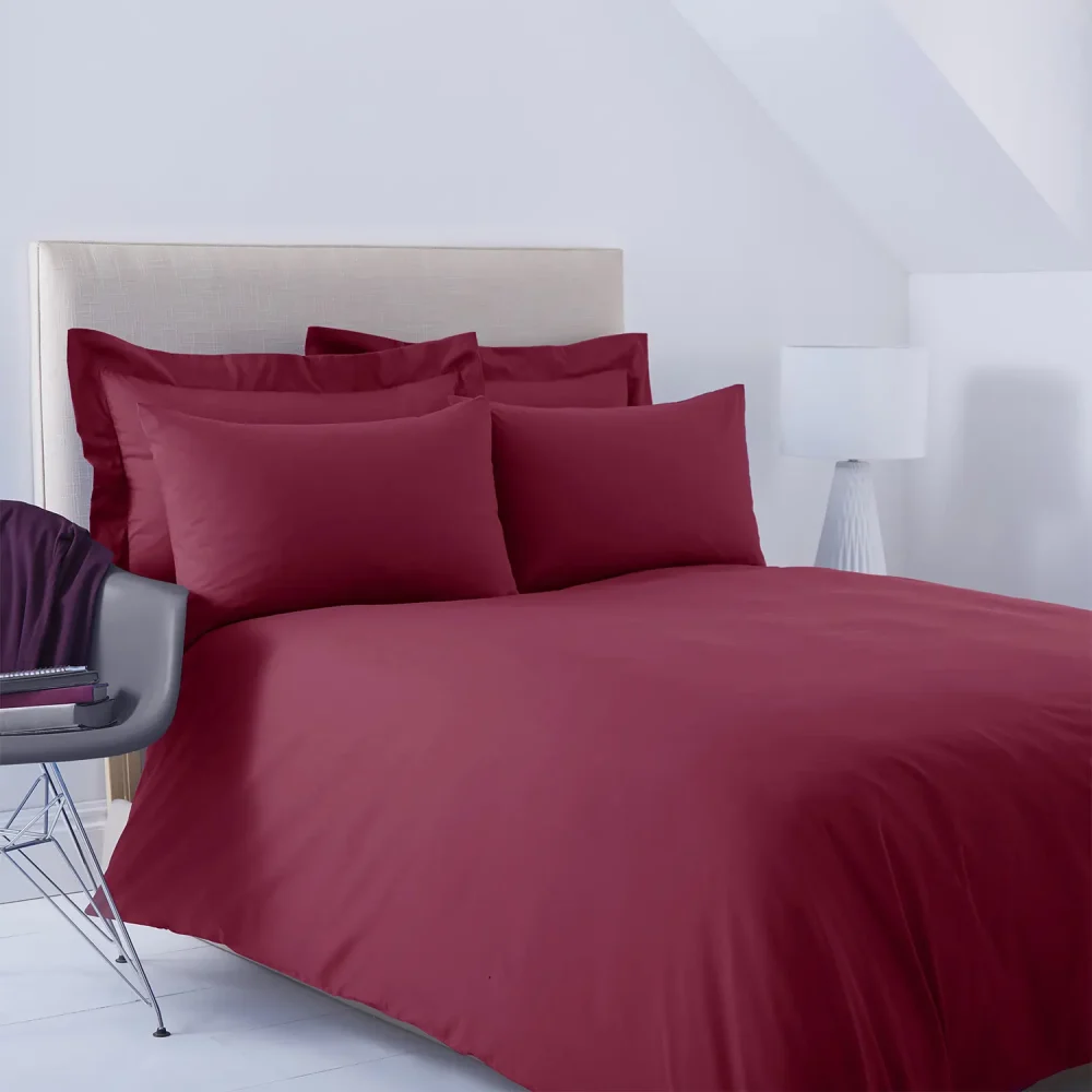 Charlotte Thomas Burgundy Poetry Duvet Cover Set