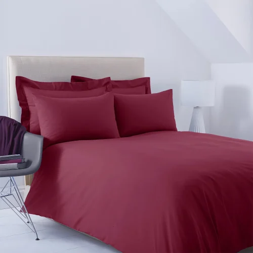 Charlotte Thomas Burgundy Poetry Duvet Cover Set
