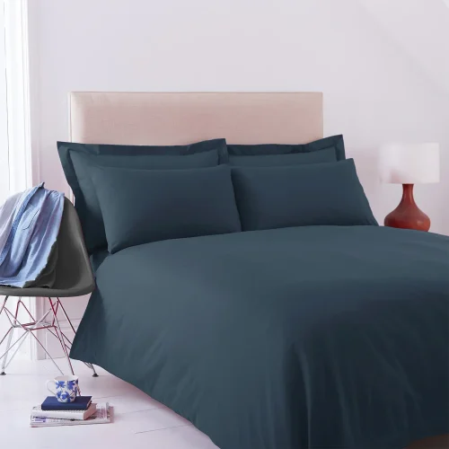 Charlotte Thomas Navy Poetry Duvet Cover Set
