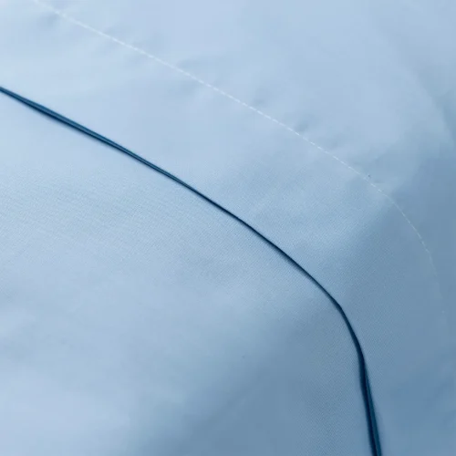 Charlotte Thomas Blue Poetry Flat Sheet