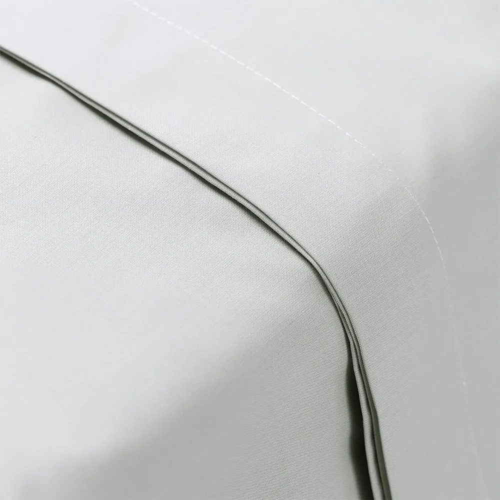 Charlotte Thomas Light Grey Poetry Flat Sheet