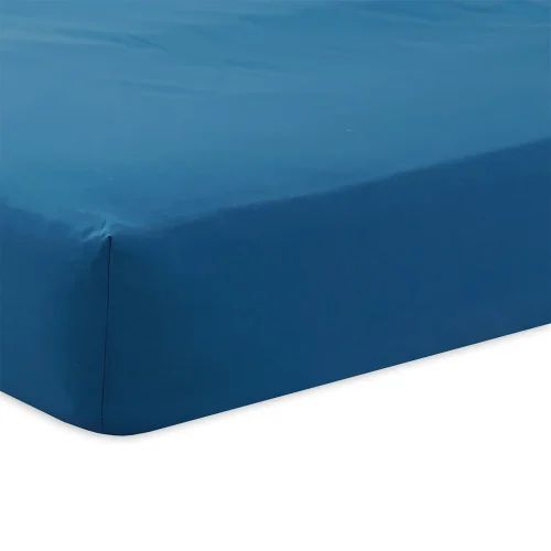 Charlotte Thomas Mid Blue Poetry Fitted Sheet