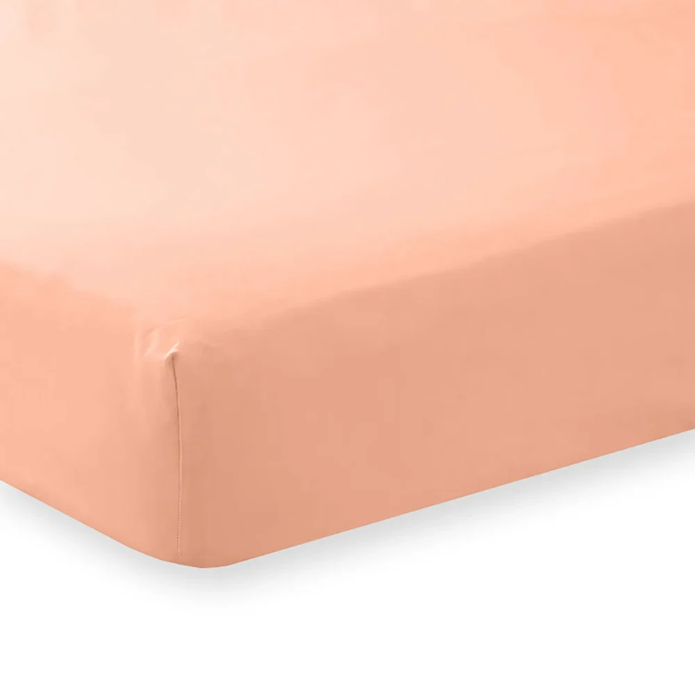 Charlotte Thomas Peach Poetry Fitted Sheet