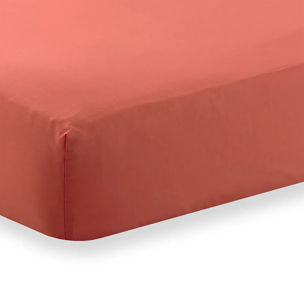 Charlotte Thomas Terracotta Poetry Fitted Sheet
