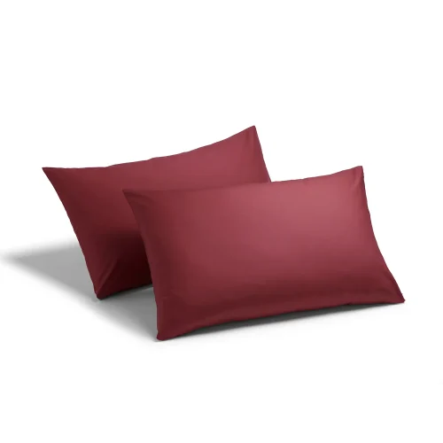 Charlotte Thomas Burgundy Poetry Classic Pillowcase Pair