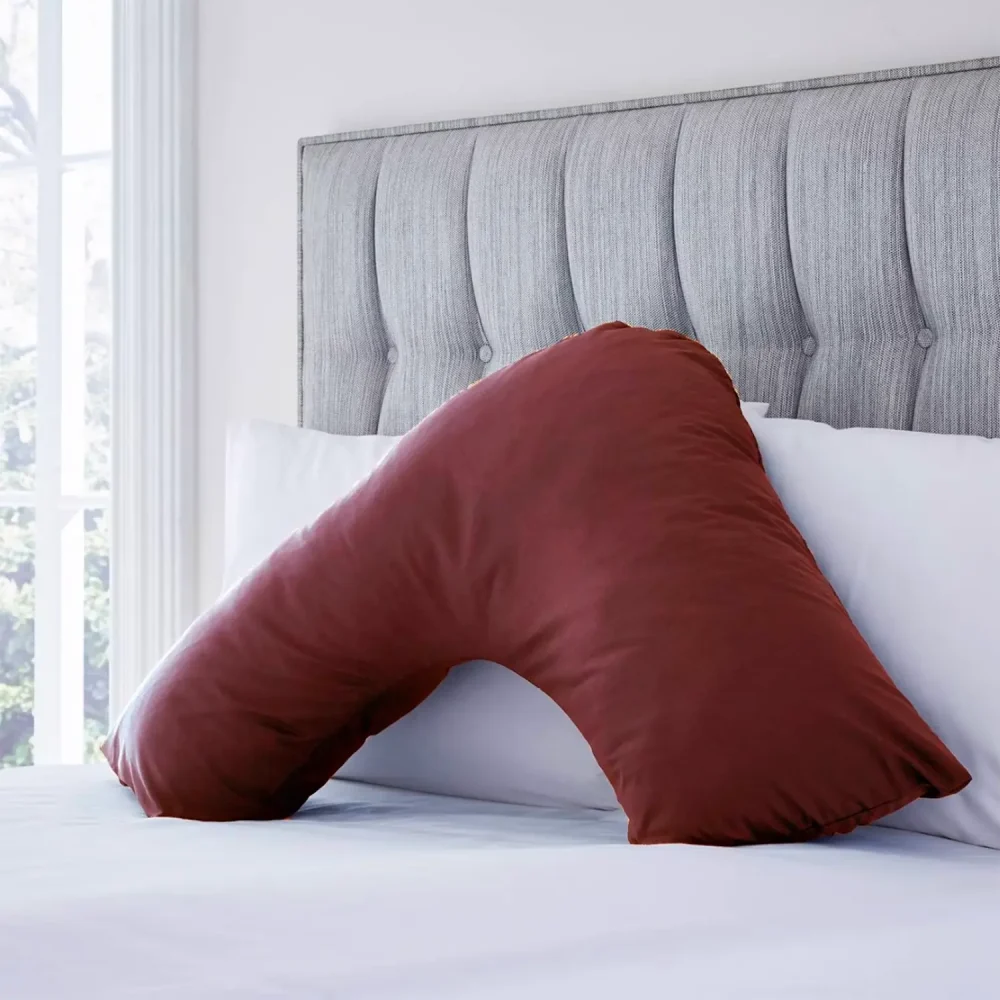Charlotte Thomas Poetry Aubergine V-Shape Pillowcase