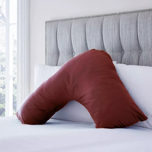 Charlotte Thomas Poetry Aubergine V-Shape Pillowcase