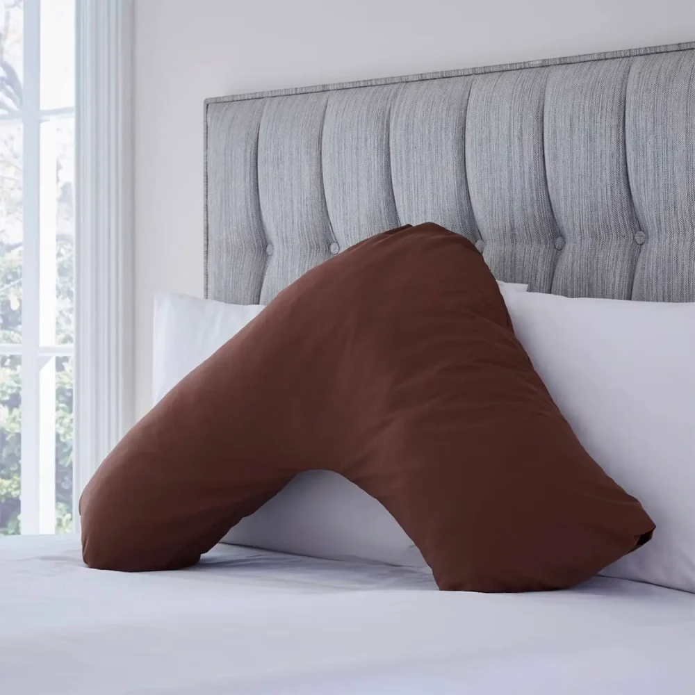 Charlotte Thomas Poetry Chocolate V-Shape Pillowcase