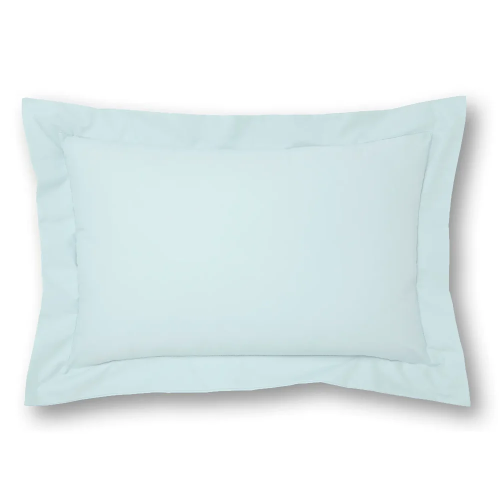 Charlotte Thomas Poetry Duck Egg Oxford Pillowcase